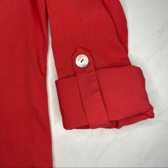 Soft Surroundings Tencel Weekender Relaxed Fit Shirt Dress Coral NWT XS - Picture 11 of 13